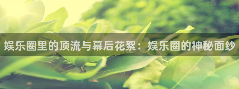 沐鸣2官方登录：娱乐圈里的顶流与幕后花絮：娱乐圈的神秘面纱